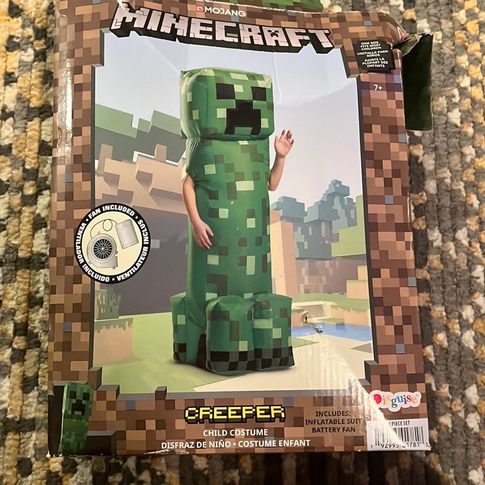 Creeper Halloween Costume from Minecraft for kids